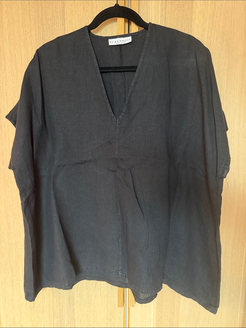 Vero Moda Black V-Neck Relaxed Linen Tunic